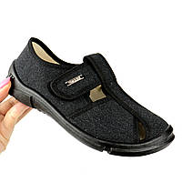 Текстильні чорні Сандалі тапочки для хлопчика тм Waldi розмір 32 - устілка 20 см