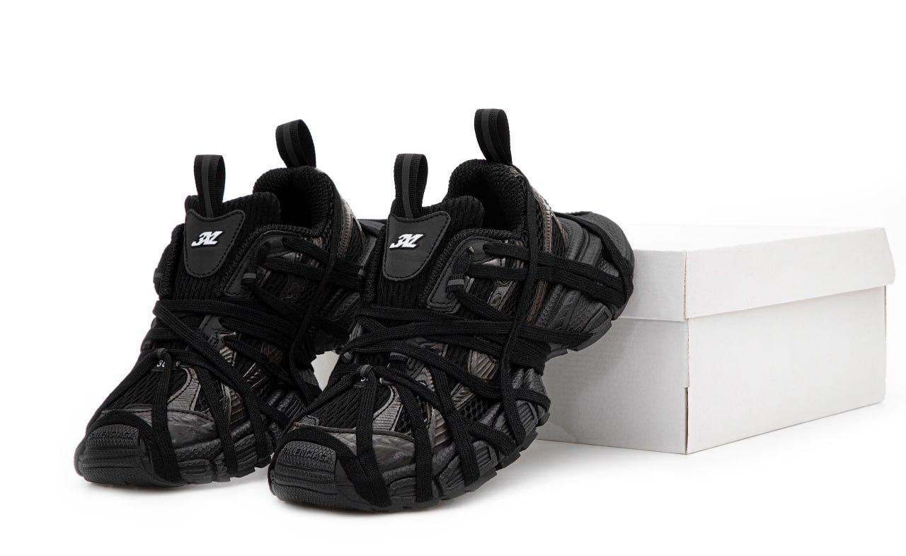 Чоловічі чорні Кросівки Balenciaga 3xl Extreme Lace Sneaker, фото 1