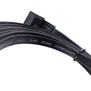 Патч-корд литий COMNEN 2м SSTP Cat7 RJ45 чорний, фото 3