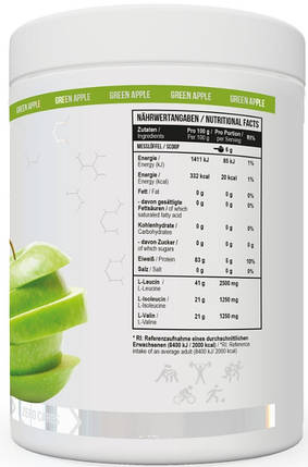 Амінокислоти BCAA MST BCAA zero 540 g  Зелене яблуко, фото 2