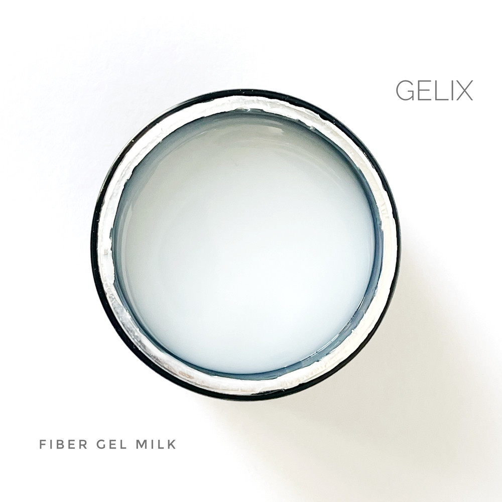 Fiber gel GeliX milk файбер гель  моделюючий с волокнами, фото 1