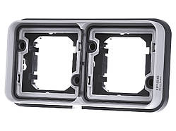 Рамка 2Х для врізного монтажу горизонтальна Сіра - Berker W.1 13293505