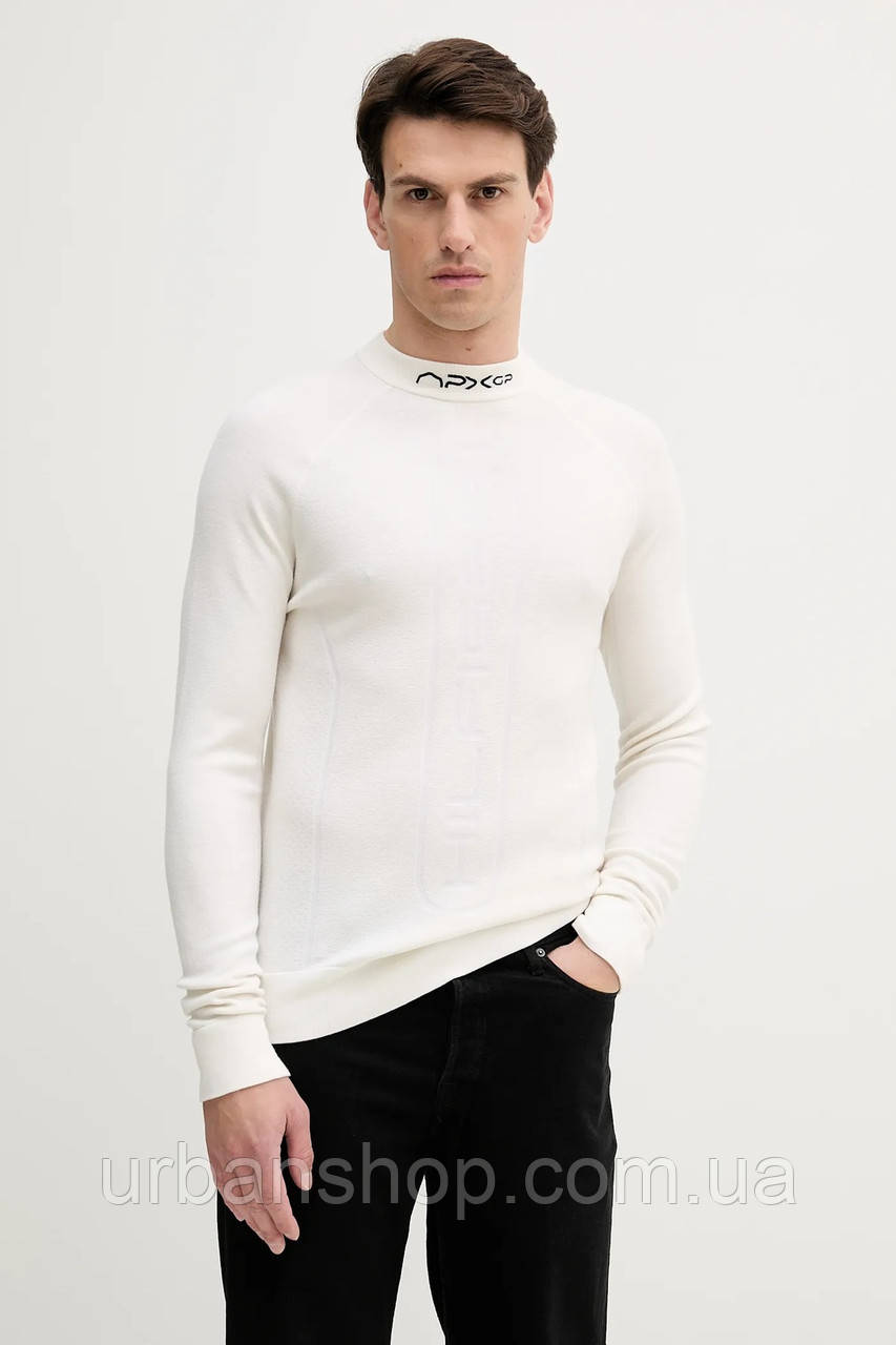 Urbanshop com ua Вовняний светр Tommy Hilfiger x F1 THE MOVIE колір бежевий легкий MW0MW41383 РОЗМІРИ
