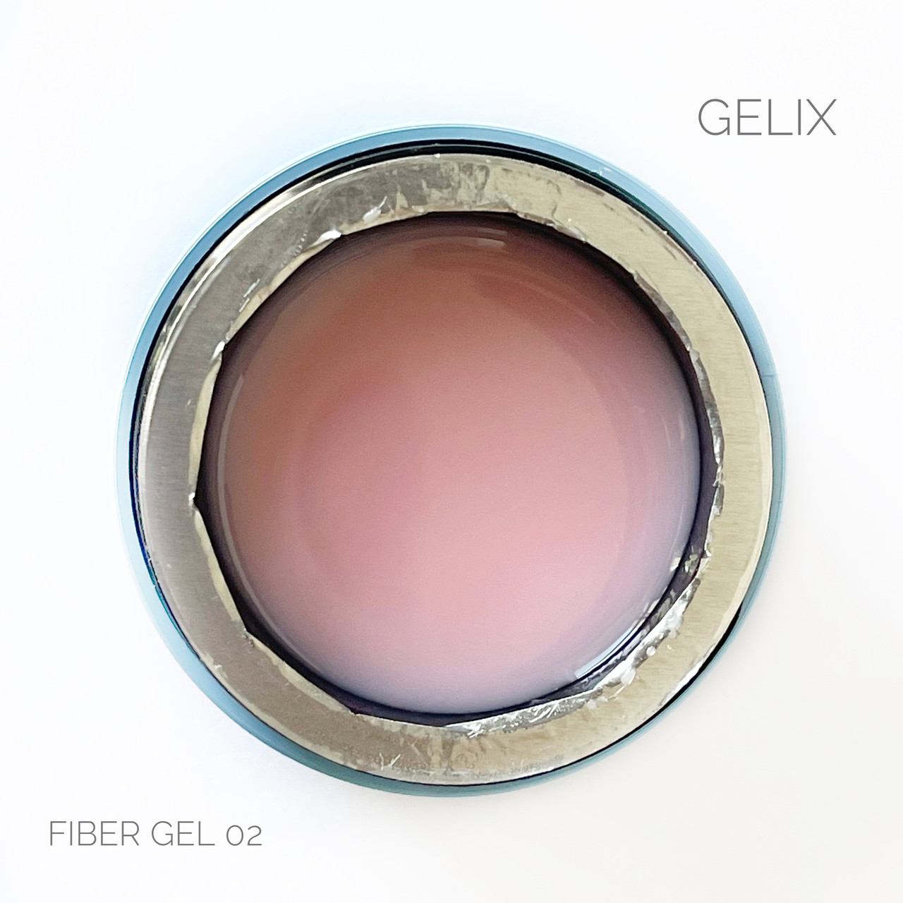 Fiber gel GeliX 02 рожевий файбер гель моделюючий с волокнами, фото 1