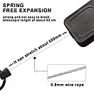 Ретрактор тактичний карабін брелок FAT BLACK з тросиком 60 см, фото 5