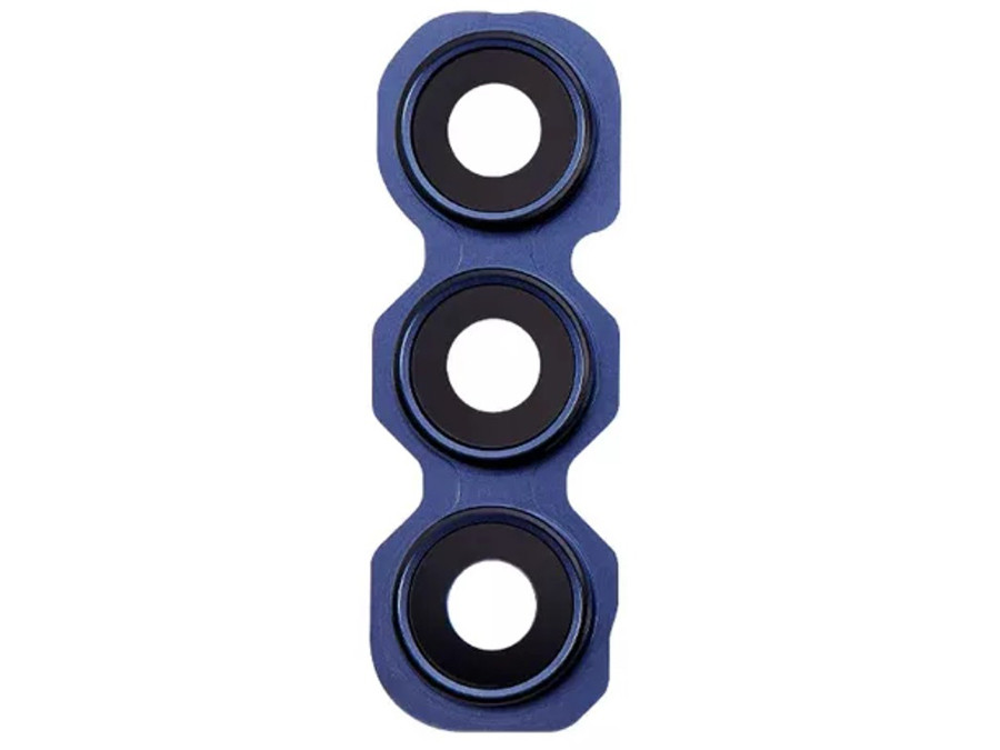 Скло камери для Samsung A35 (A356) з рамкою синього кольору, фото 1