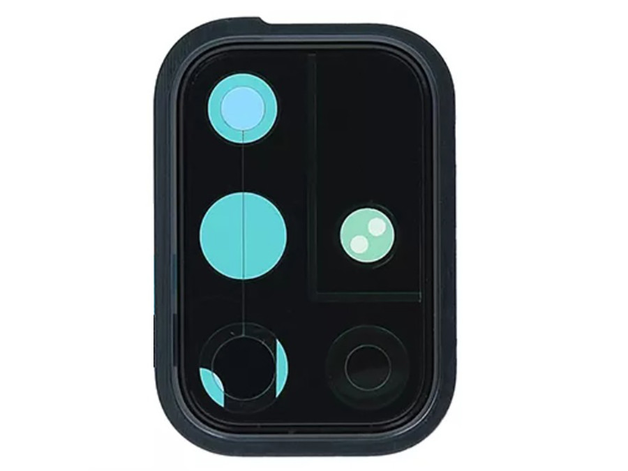 Скло камери для Samsung A71 (A715), A71 5G (A716) з рамкою чорного кольору, фото 1