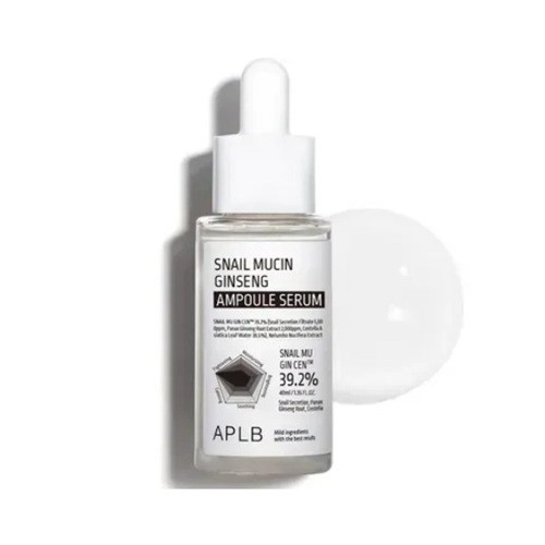 ALB Snail Mucin Ginseng Ampoule Serum Бузка з муцином равлика та женьшенем, 40 мл
