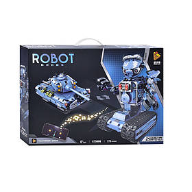 Конструктор радіокер., 2в1 (танк, робот), 779 деталей акум., USB арт.