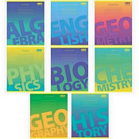 Набір предметних зошитів ZiBi 48арк ПРЕДМЕТКА (Gradient) (8 видів) (10)