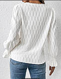 Блузка літня, жіноча, трикотажна з довгим рукавом 50 р., фото 4