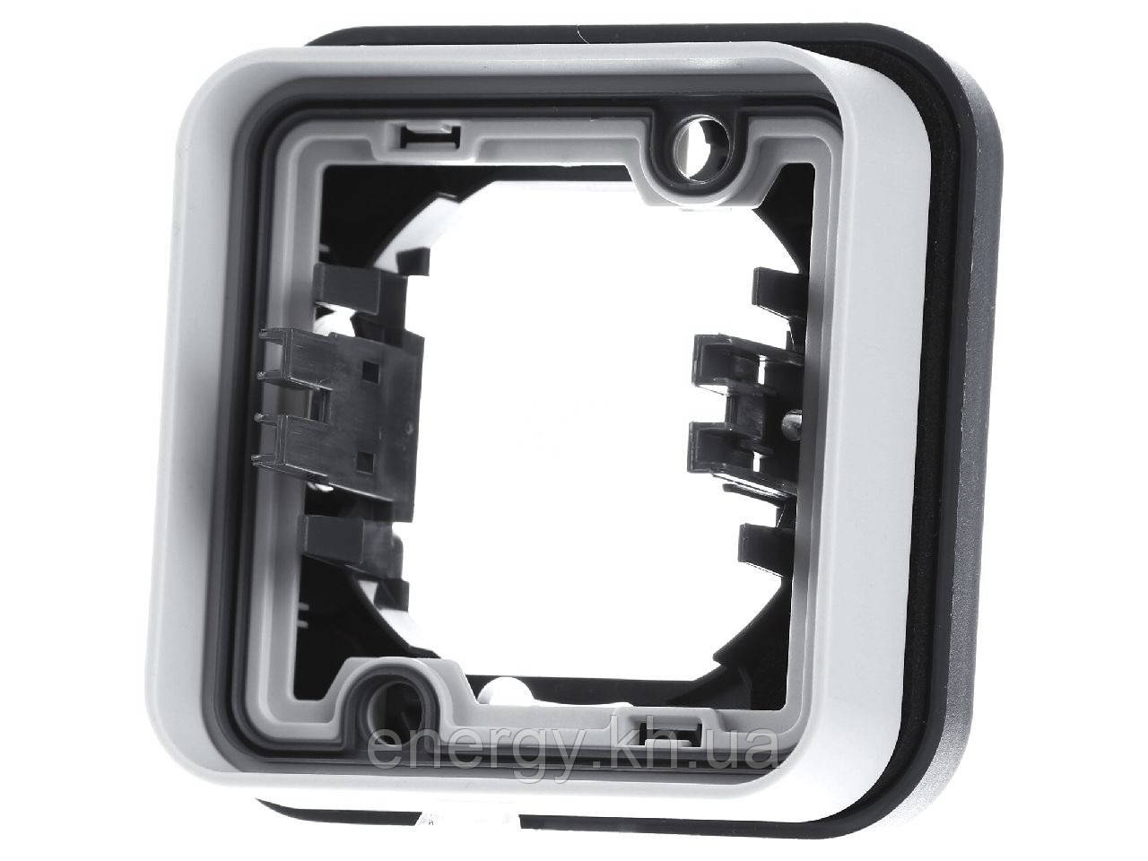 Рамка 1Х для врізного монтажу IP55 Сіра - Berker W.1 13283505, фото 1