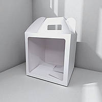 Коробки для паски, панетона, пряникового будиночка, подарунка (240х240х240мм.) біла
