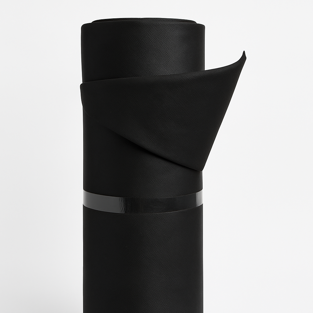 Геотекстиль чорний 150 г/м² 1.60×50 м — захист від бур’янів та дренаж • UV‑стабілізація. Україна., фото 1