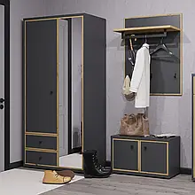 Комплект меблів в передпокій 178 см Ганновер антрацит/дуб артизан Сокме