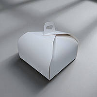 Коробка для тортів з ручкою (170х170х110мм.) біла