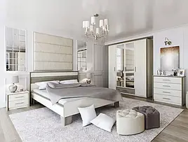 Комплект в спальню з ЛДСП/МДФ Сара піно ауреліо/мадагаскар нельсон Сокме