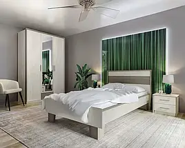 Комплект в спальню 2 з ЛДСП/МДФ Сара піно ауреліо/мадагаскар нельсон Сокме