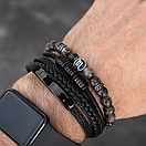 Чоловічий раслет зі знаком Зодіаку Скорпіон натурального каміння, фото 2