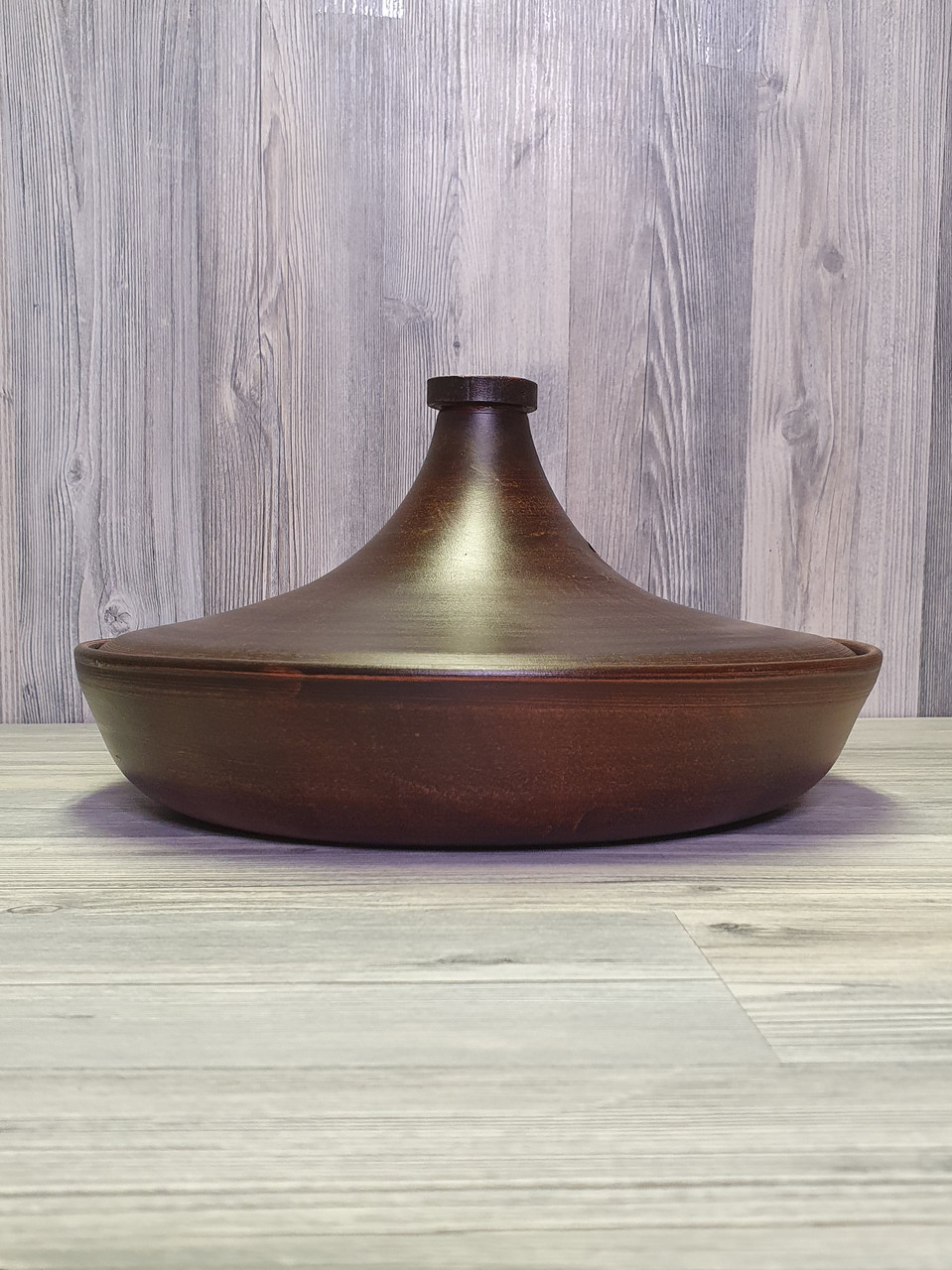 Таджин для духовки, запікання, з червоної глини (глиняний)