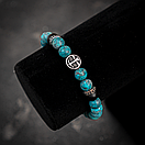 Чоловічий раслет зі знаком Зодіаку Терези натурального каміння, фото 4