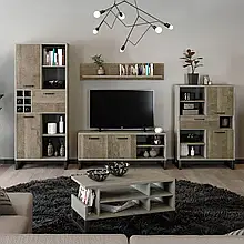 Вітальня (гостиная) з ламінованої ДСП Барі вудкон/дуб гранж пісочний Сокме