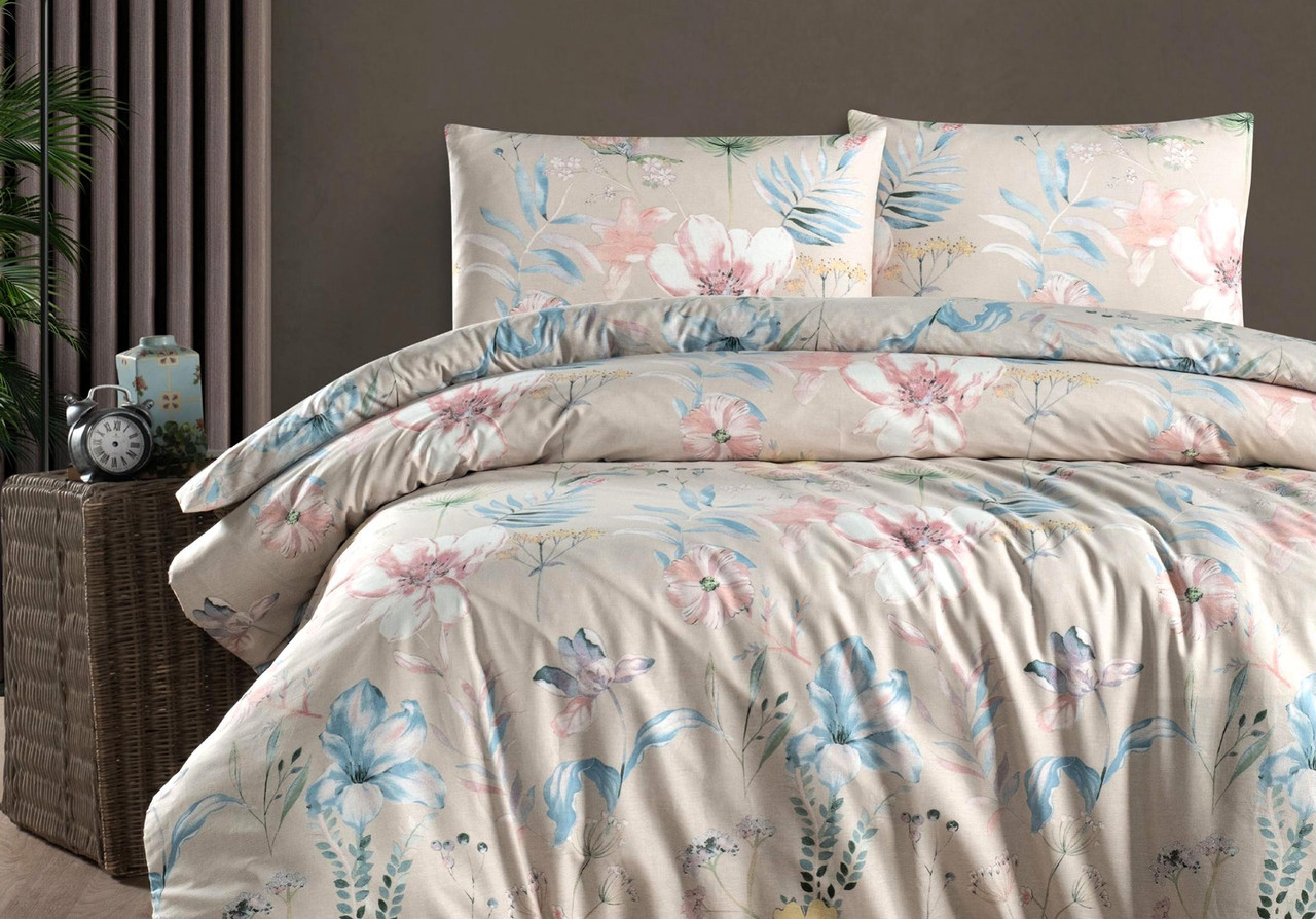 Постільна білизна First Choice Ranforce Homesko простирадло на гумці - Amaris Beige