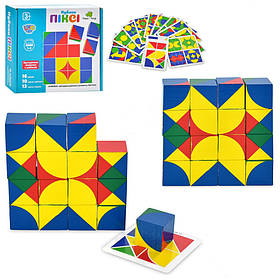 Дитяча дерев'яна іграшка "Кубики піксі" Limo Toy MD 2466 , Toyman