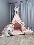 Вігвам Мрія 8 БОНБОН з Кошиком Повний комплект, вігвам дитячий, вігвам для дівчинки, вігвам для дітей, дитяча палатка, вігвам, фото 2