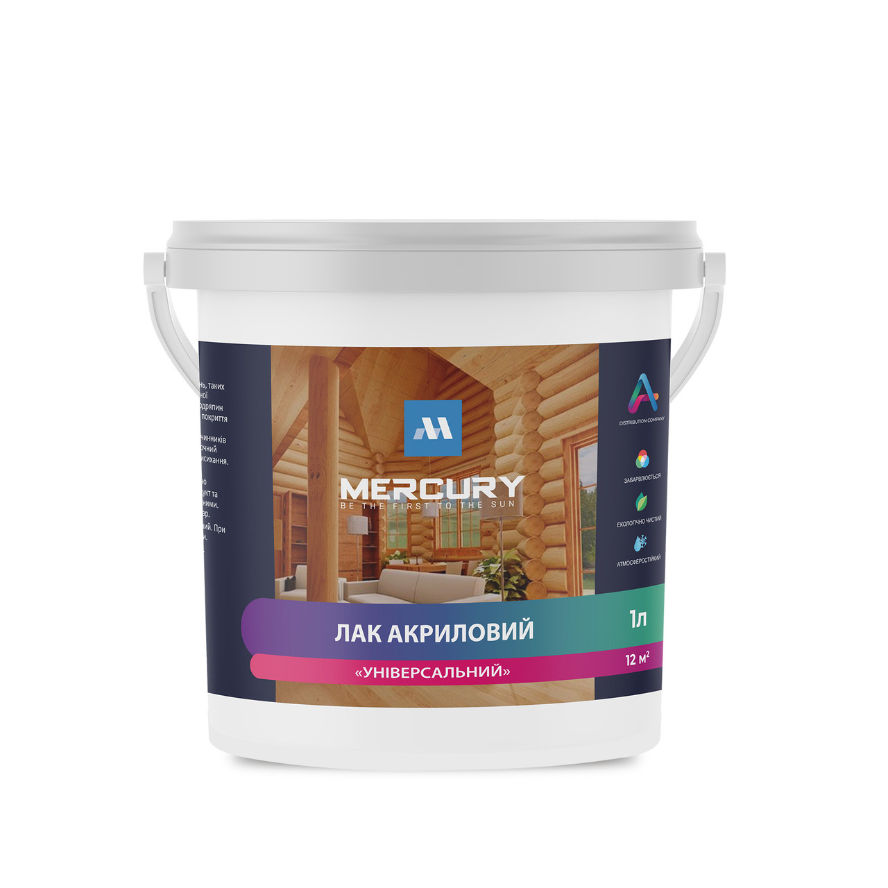 Лак акриловий універсальний 1 л Mercury, фото 1