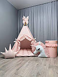 Вігвам Мрія 8 БОНБОН з Кошиком Повний комплект, вігвам дитячий, вігвам для дівчинки, вігвам для дітей, дитяча палатка, вігвам, фото 4