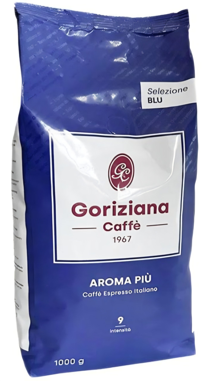 Оригінал! Кава в зернах Goriziana Caffe Piu Aroma Selezione BLU 1000г 80/20 Італія