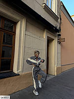 Спортивний костюм жіночий молодіжний прогулянковий вітровка та штани плащівка з лампасами розмір 42-46