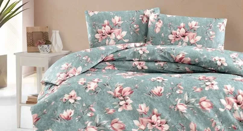 Постільна білизна First Choice Ranforce Homesko простирадло на гумці - Marea Blue