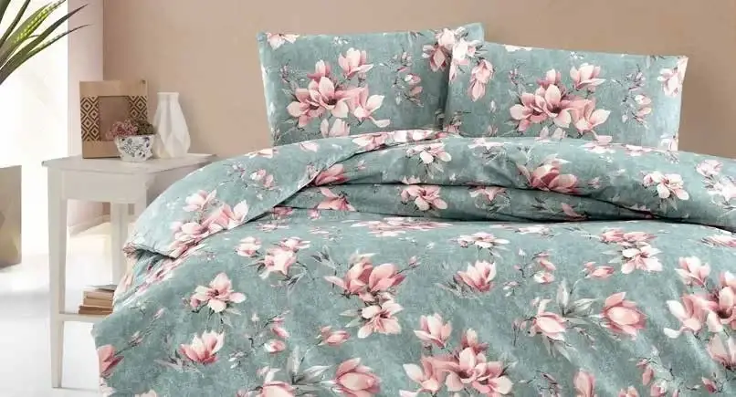 Постільна білизна First Choice Ranforce Homesko простирадло на гумці - Marea Blue, фото 1