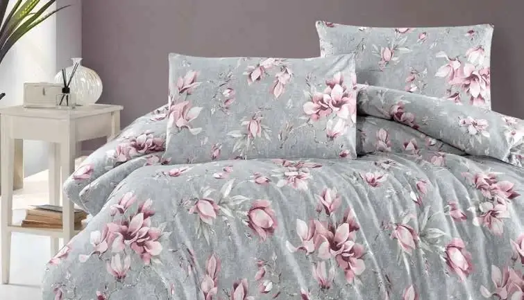 Постільна білизна First Choice Ranforce Homesko простирадло на гумці - Marea Powder, фото 1