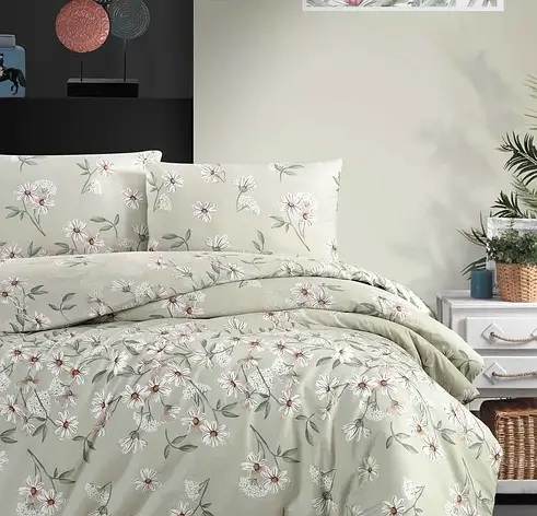 Постільна білизна First Choice Ranforce Homesko простирадло на гумці - Nevada Mint, фото 1