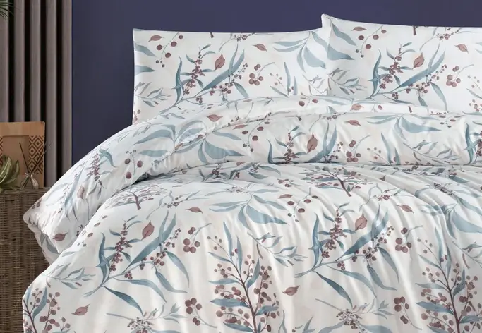 Постільна білизна First Choice Ranforce Homesko простирадло на гумці - Tegan Mink, фото 1