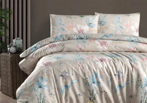 Постільна білизна First Choice Ranforce Homesko простирадло на гумці - Amaris Beige