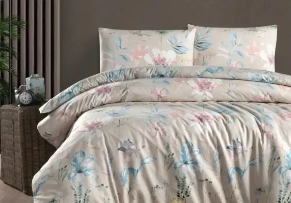 Постільна білизна First Choice Ranforce Homesko простирадло на гумці - Amaris Beige, фото 1