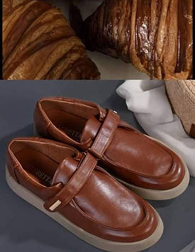 Туфлі жіночі коричневі на липучках Т1921