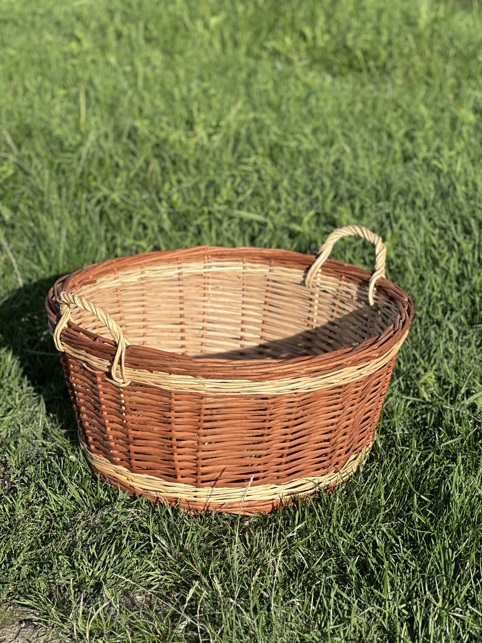 Корзина кругла з лози., фото 1