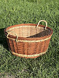 Корзина кругла з лози., фото 4
