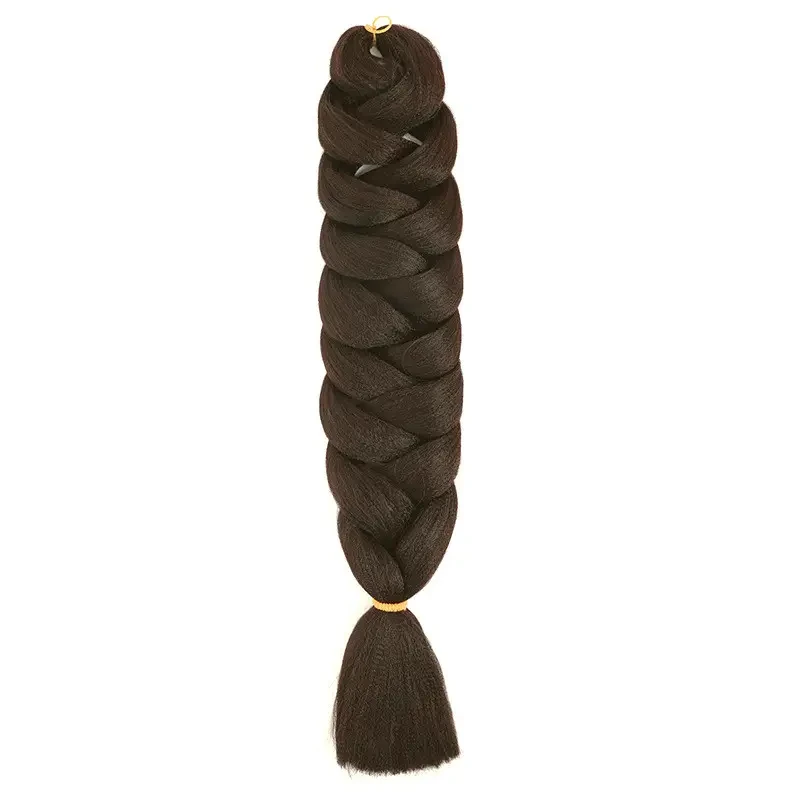 Канеколон 1 метр А4 однотонний коса Jumbo Braid темний коричневий 165г, фото 1