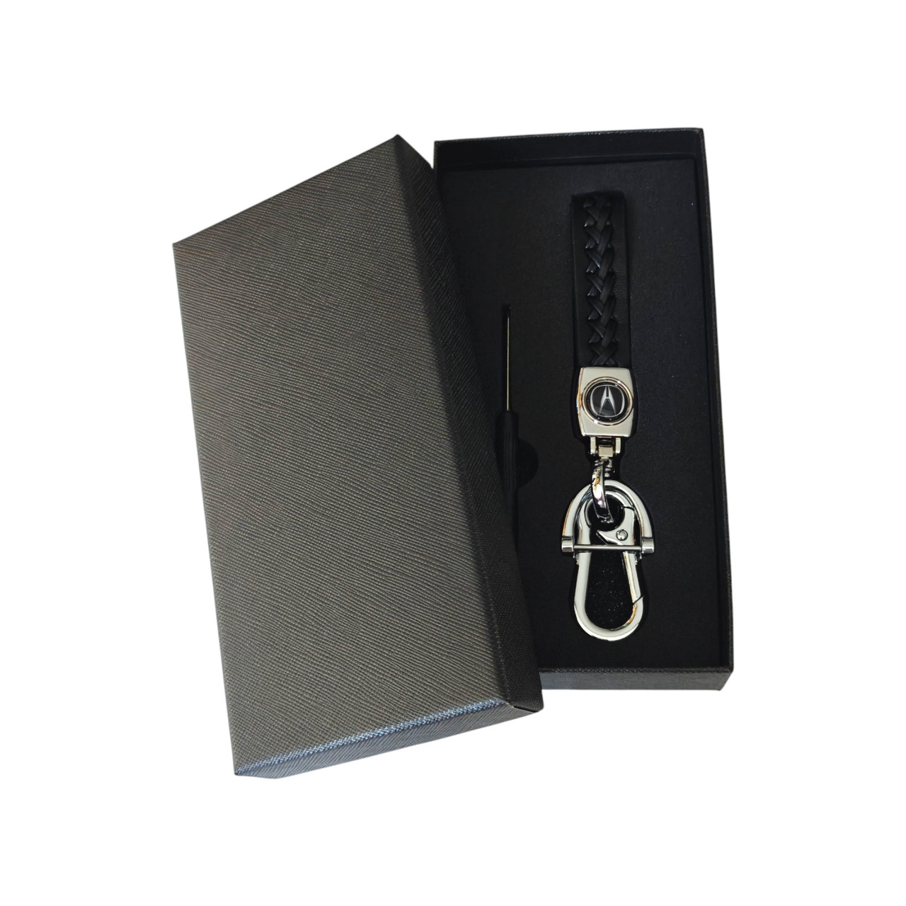 Шкіряний брелок Acura з карабіном, фото 1
