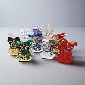 Коробка на 1 цукерку / бонбоньєрка "Дзвоник" (105х80х40мм.)