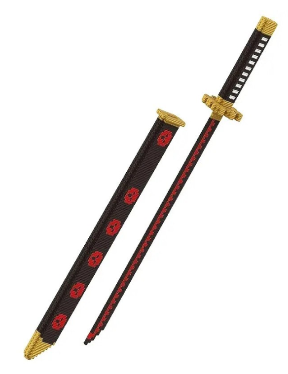 Катана Зоро чорна конструктор на 1052 блоки. Іграшкова міні катана з піхвами 64 СМ, фото 1