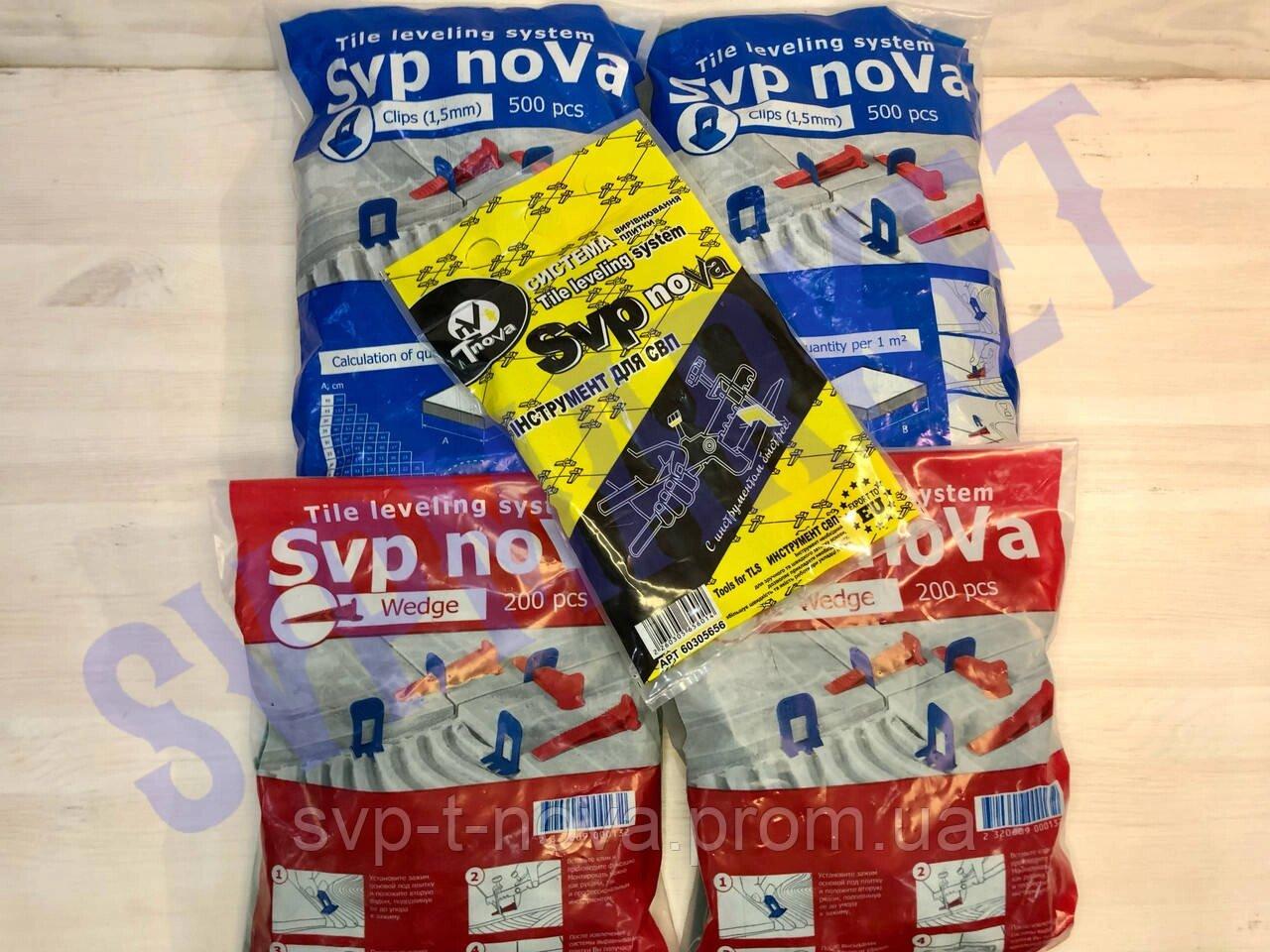 АКЦІЯ!! 1000 затискачів 2 мм + 400 клинів + 1 інструмент (метал) + шаблон для розмітки отворів. Код/Артикул, фото 1