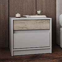 Тумба приліжкова Еверест Стайл-500 50,2х39х44,2 см Кашемір/Дуб крафт сірий (DTM-071160)