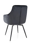 Стілець MARLO VELVET чорний каркас/чорний BL.19, фото 4